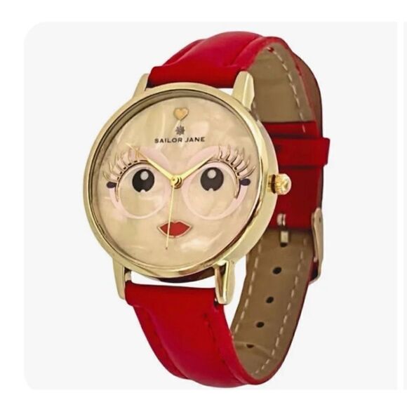 Sailor Jane
Flirty Eyelashes Watch Red Leather Band New - Picture 1 of 5